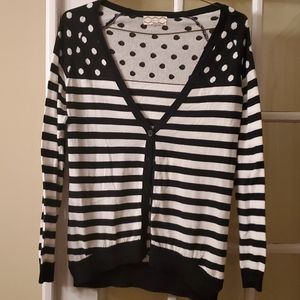 pink rose patterned button down cardigan